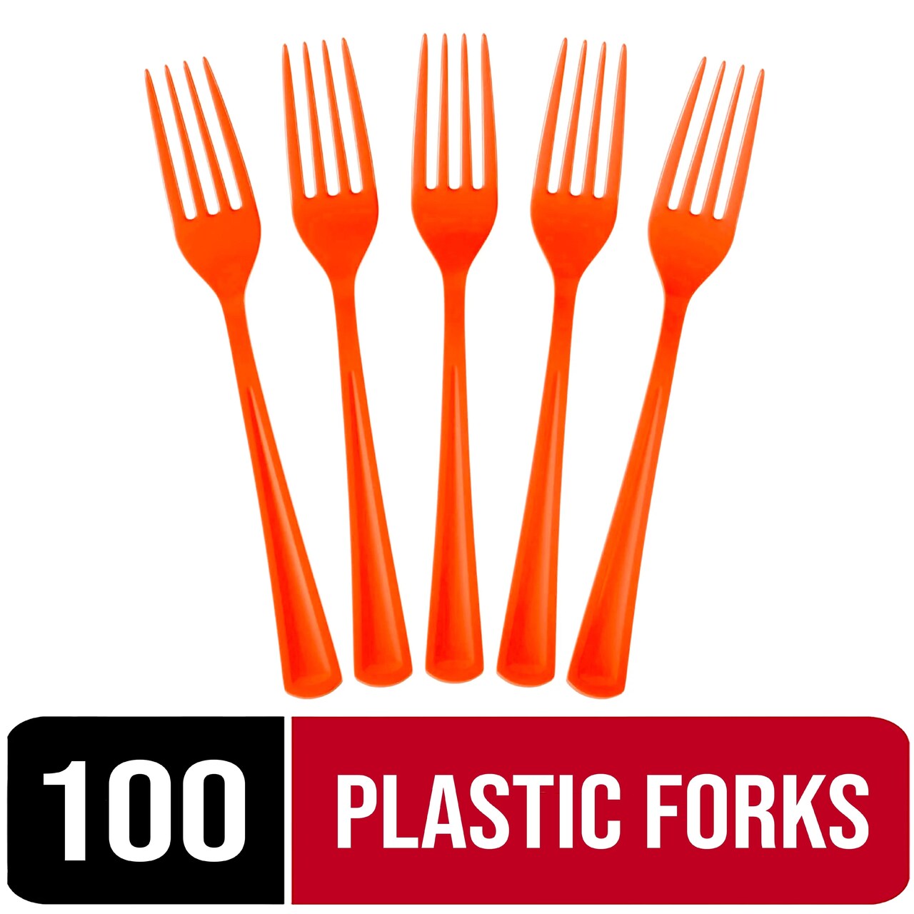 Party Solids 100 Pcs Disposable Utensils – Heavy Duty Plastic Cutlery Set – Premium Plastic Forks, Spoons or Knives for Parties, Events, Catering & Tableware Supplies by Exquisite